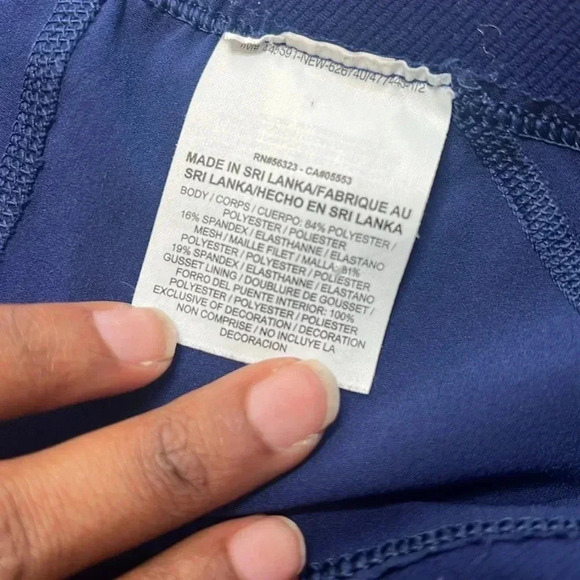 Women’s NIKE Pro Hypercool Navy Blue Black Mesh Training Leggings Size XS - Picture 4 of 8